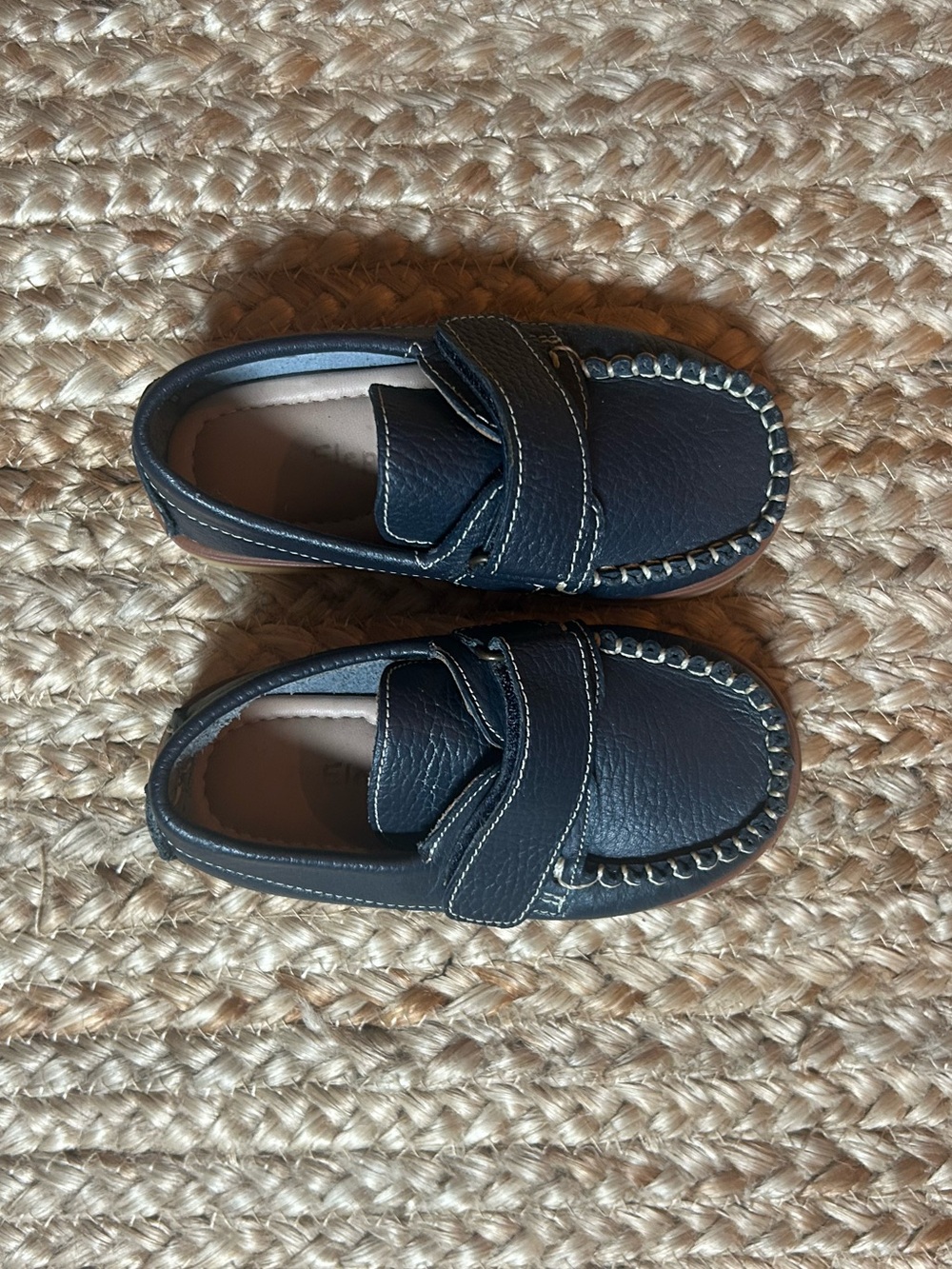 Elephantito Navy Leather Boat Shoes